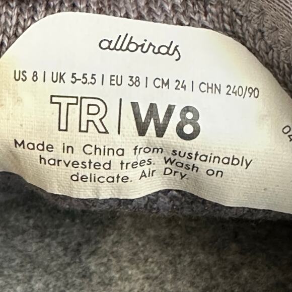 Allbirds Tree Topper Purple Low Top Lace Up Sneakers 8 Lightweight Sustainable - Picture 9 of 10